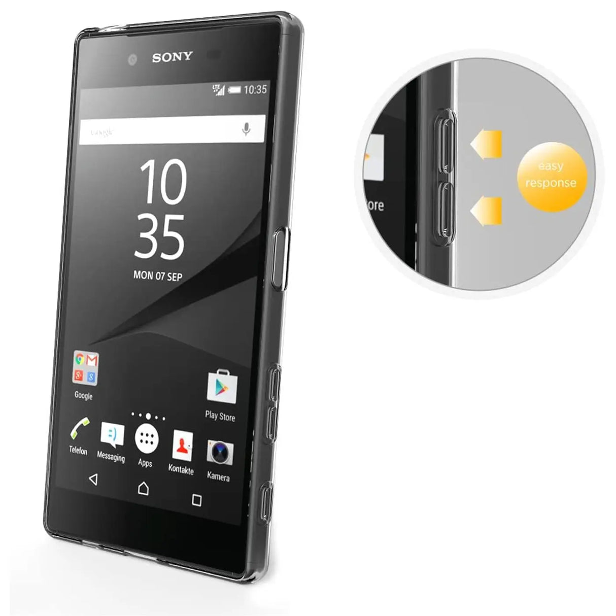 Durchsichtige Handyhülle für Sony Xperia M5 mit Anti-Vergilbung