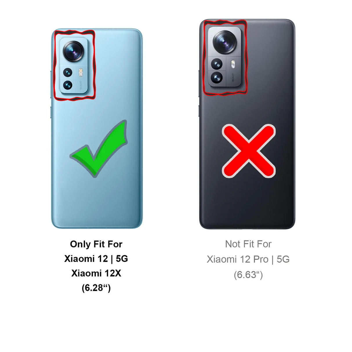 Durchsichtige Handyhülle für Xiaomi 12 / 12X mit Anti-Vergilbung