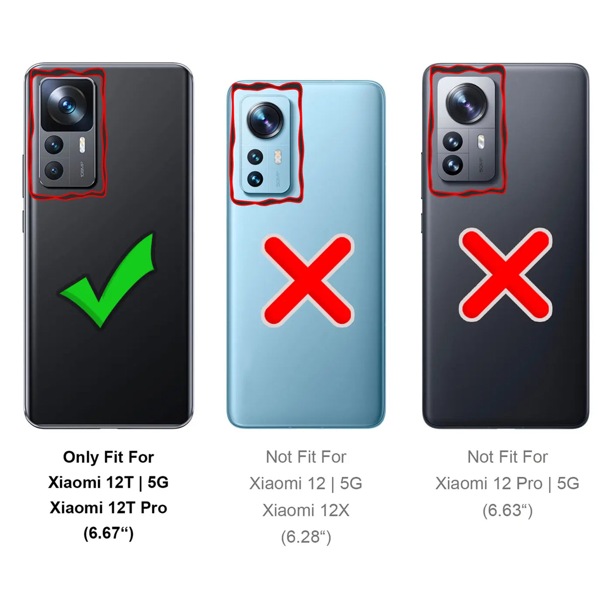 Durchsichtige Handyhülle für Xiaomi 12T / 12T Pro mit Anti-Vergilbung