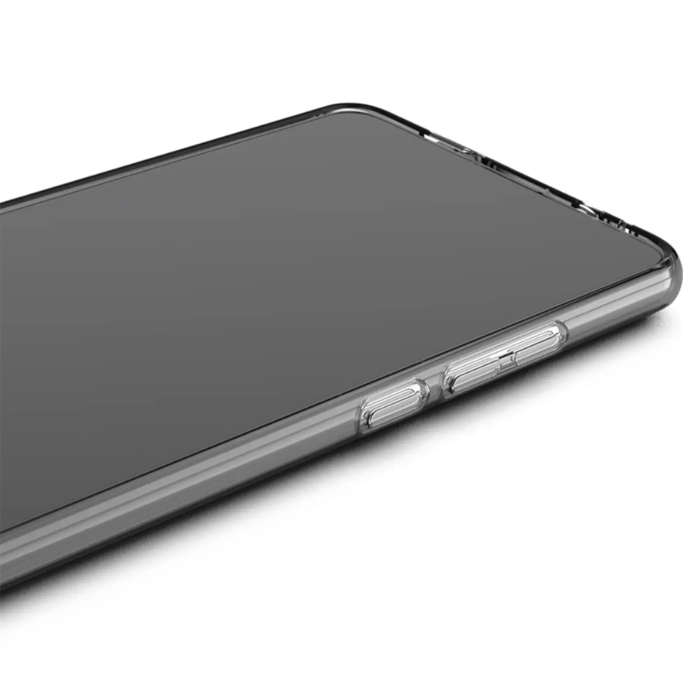 Klares, transparentes Handycase aus Kunststoff, Seitenansicht, zeigt Xiaomi 13 mit Tasten.