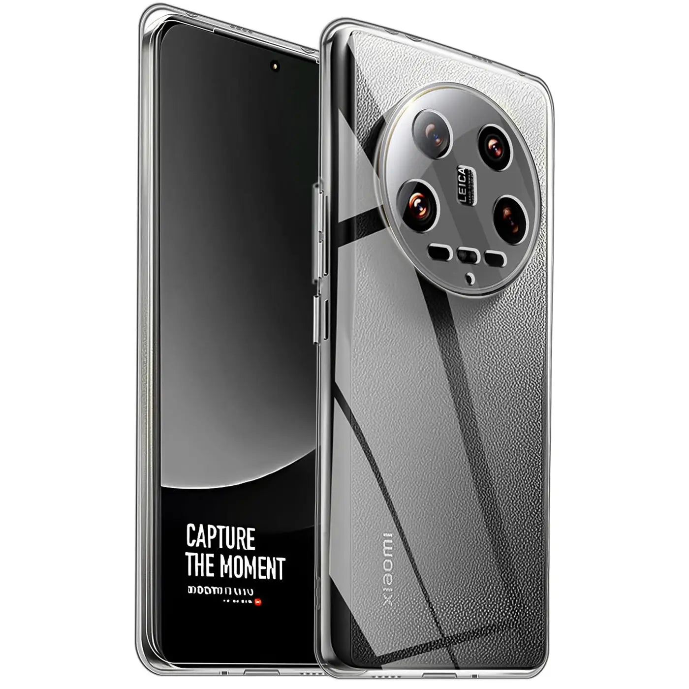 Klares, schlankes Handy-Case aus Kunststoff, Rückseite mit Kamera-Modul, Xiaomi 14 Ultra.