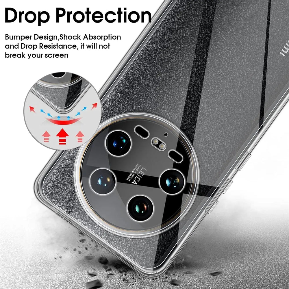 Durchsichtige Handyhülle für Xiaomi 14 Ultra mit Anti-Vergilbung