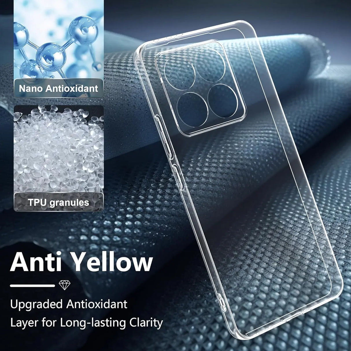 Durchsichtige Handyhülle für Xiaomi 14T mit Anti-Vergilbung