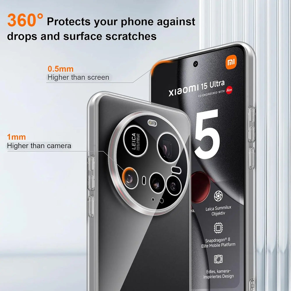 Durchsichtige Handyhülle für Xiaomi 15 Ultra mit Anti-Vergilbung