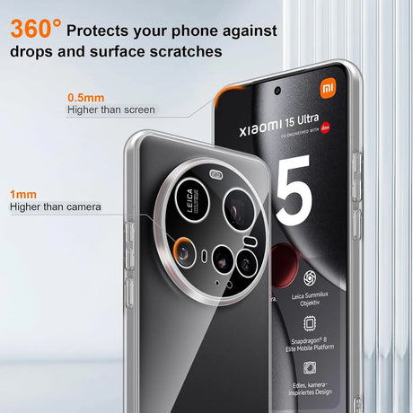 Durchsichtige Handyhülle für Xiaomi 15 Ultra mit Anti-Vergilbung