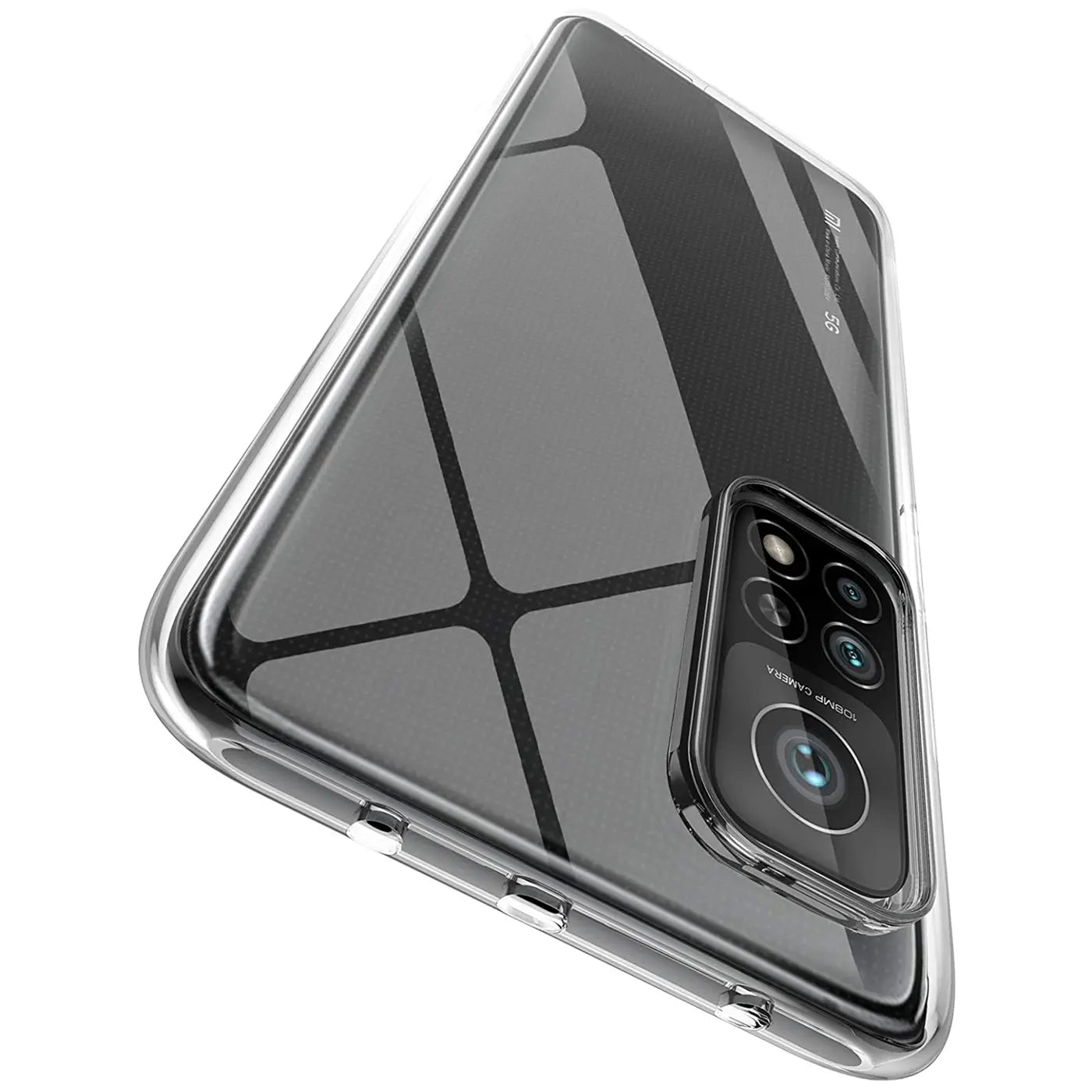 Klar transparentes Handycase aus Kunststoff, Rückansicht, Xiaomi Mi 10T / Mi 10T Pro