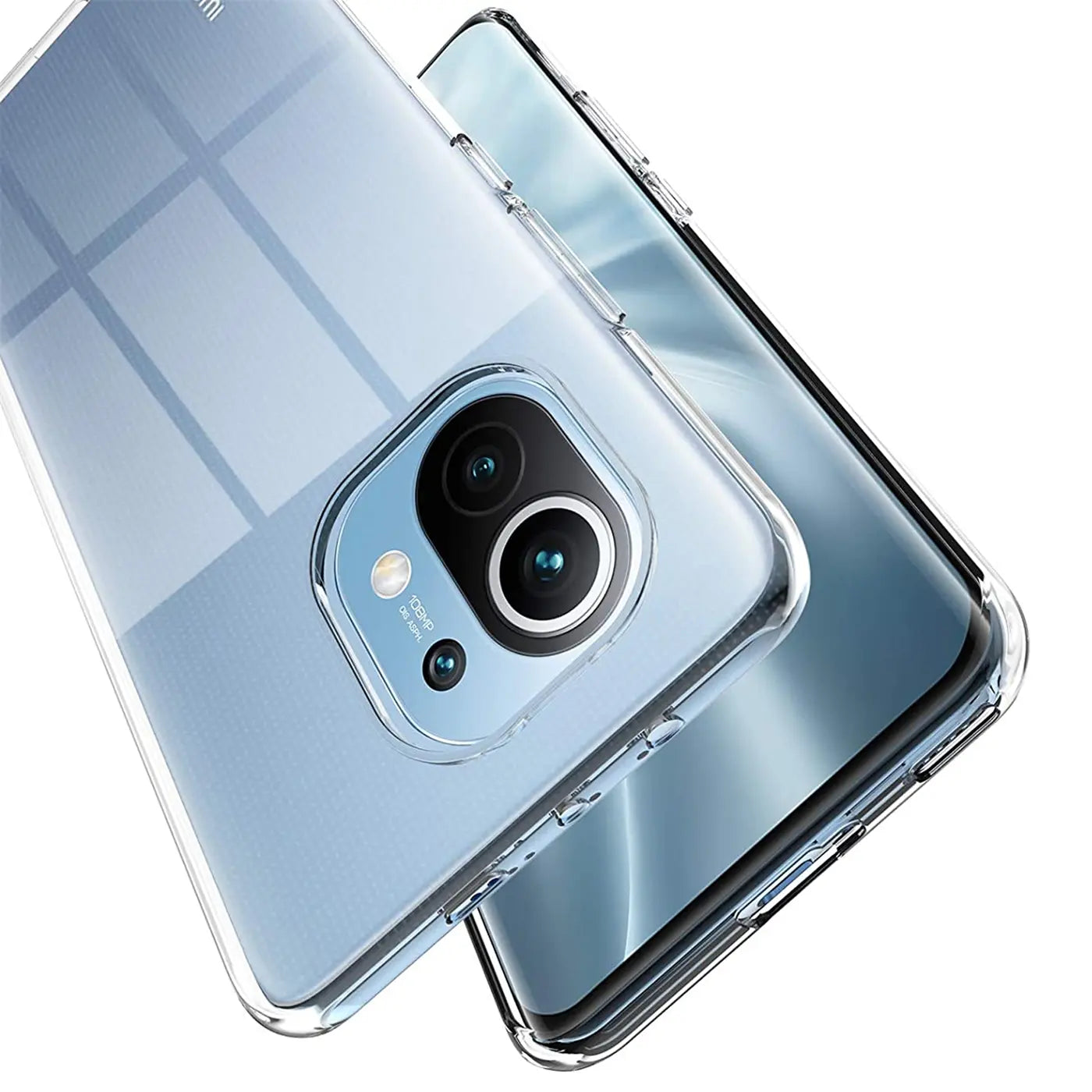 Klar, durchsichtiges Handy-Case aus TPU, Rückansicht, Xiaomi Mi 11.