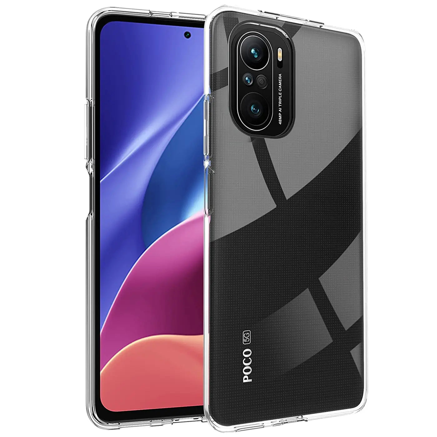 Klar, transparentes Handyhülle mit Muster auf Xiaomi Poco F3 / Mi 11i.