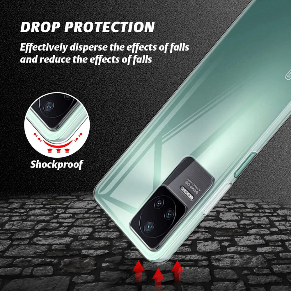 Durchsichtige Handyhülle für Xiaomi POCO F4 mit Anti-Vergilbung