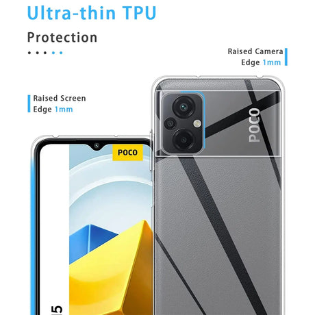Durchsichtige Handyhülle für Xiaomi Poco M5 mit Anti-Vergilbung
