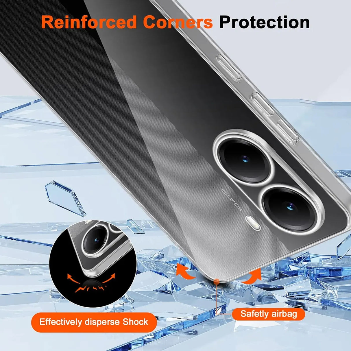 Durchsichtige Handyhülle für Xiaomi Poco X7 Pro mit Anti-Vergilbung