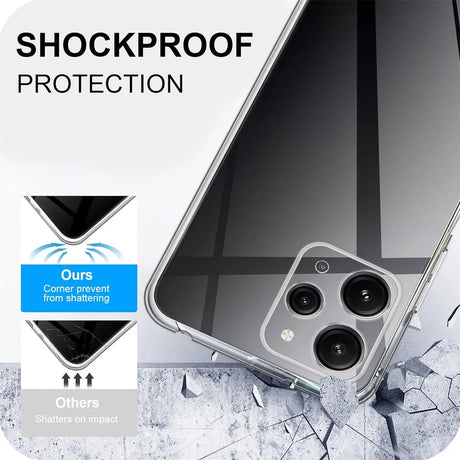 Durchsichtige Handyhülle für Xiaomi Redmi 12 mit Anti-Vergilbung