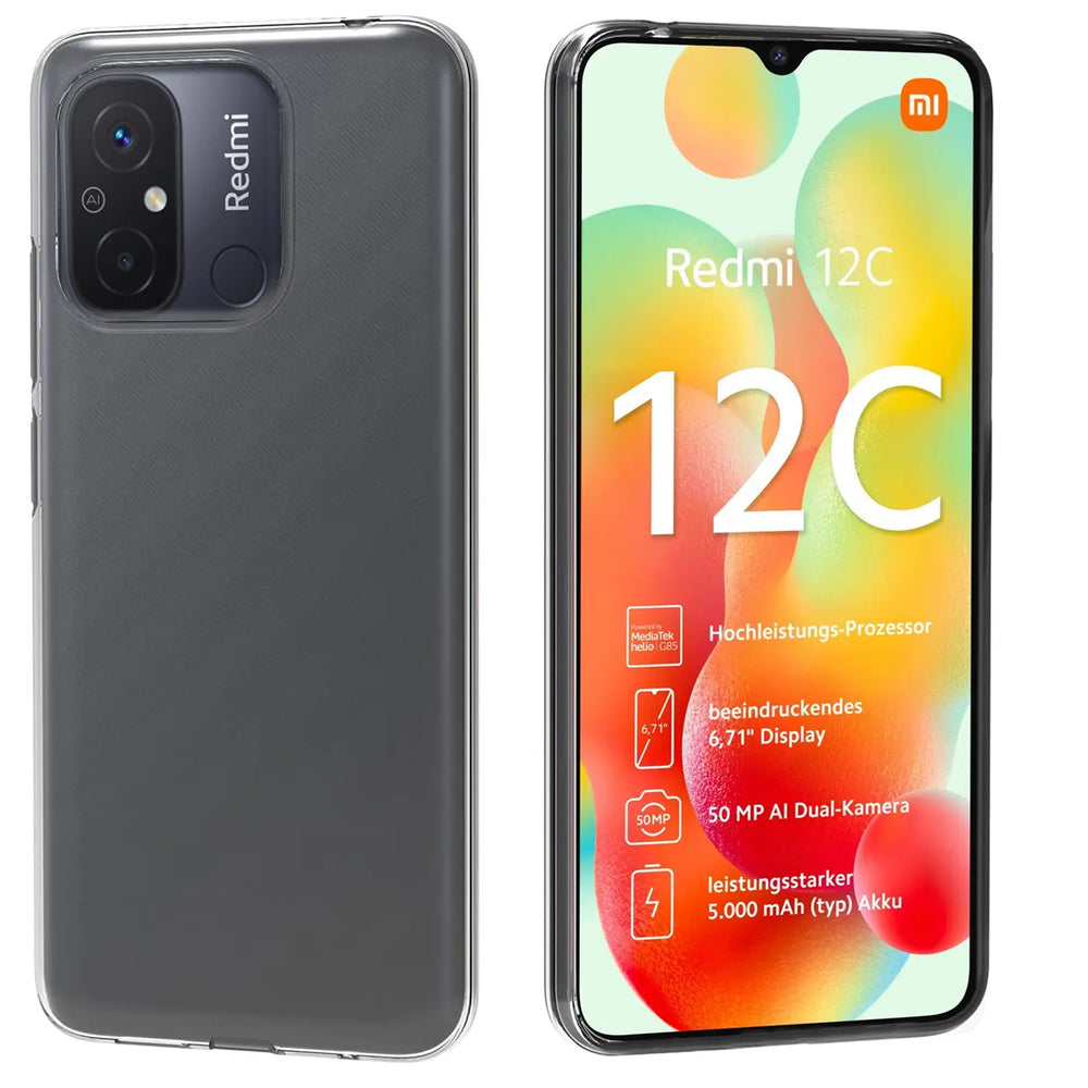 Durchsichtige Handyhülle für Xiaomi Redmi 12C mit Anti-Vergilbung