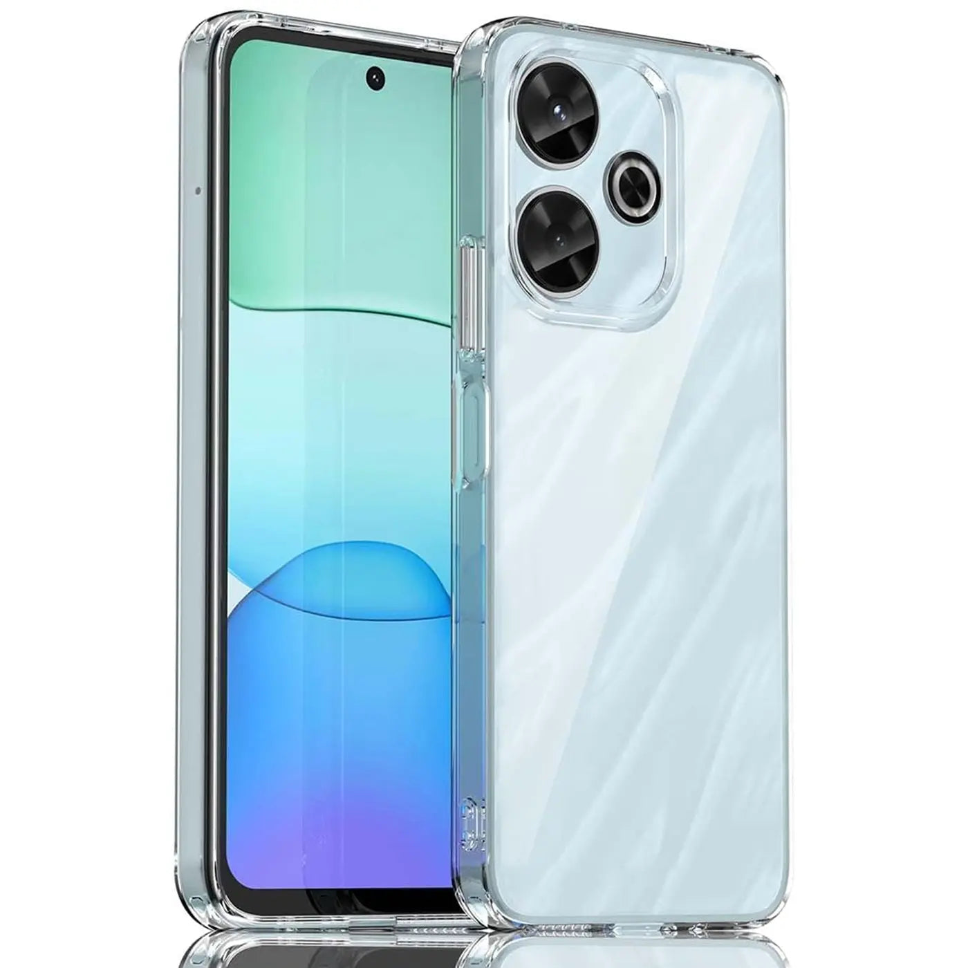 Klares Handyhülle aus TPU, Vorder- und Rückansicht, Xiaomi Redmi 13.