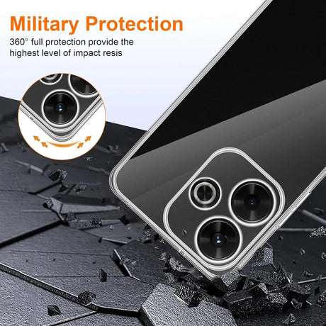 Durchsichtige Handyhülle für Xiaomi Redmi 13 mit Anti-Vergilbung