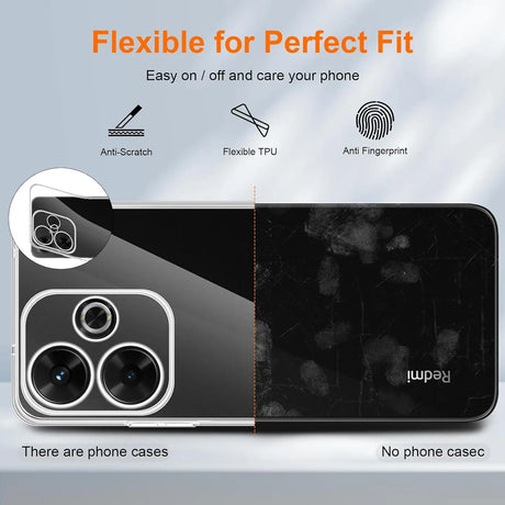 Durchsichtige Handyhülle für Xiaomi Redmi 13 mit Anti-Vergilbung