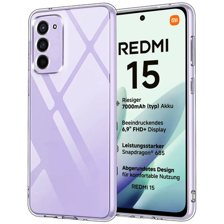 Durchsichtige Handyhülle für Xiaomi Redmi 15 4G/5G mit Anti-Vergilbung