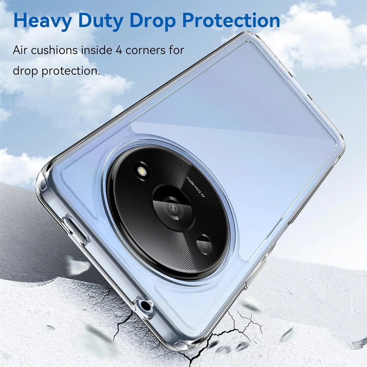 Durchsichtige Handyhülle für Xiaomi Redmi A3 mit Anti-Vergilbung