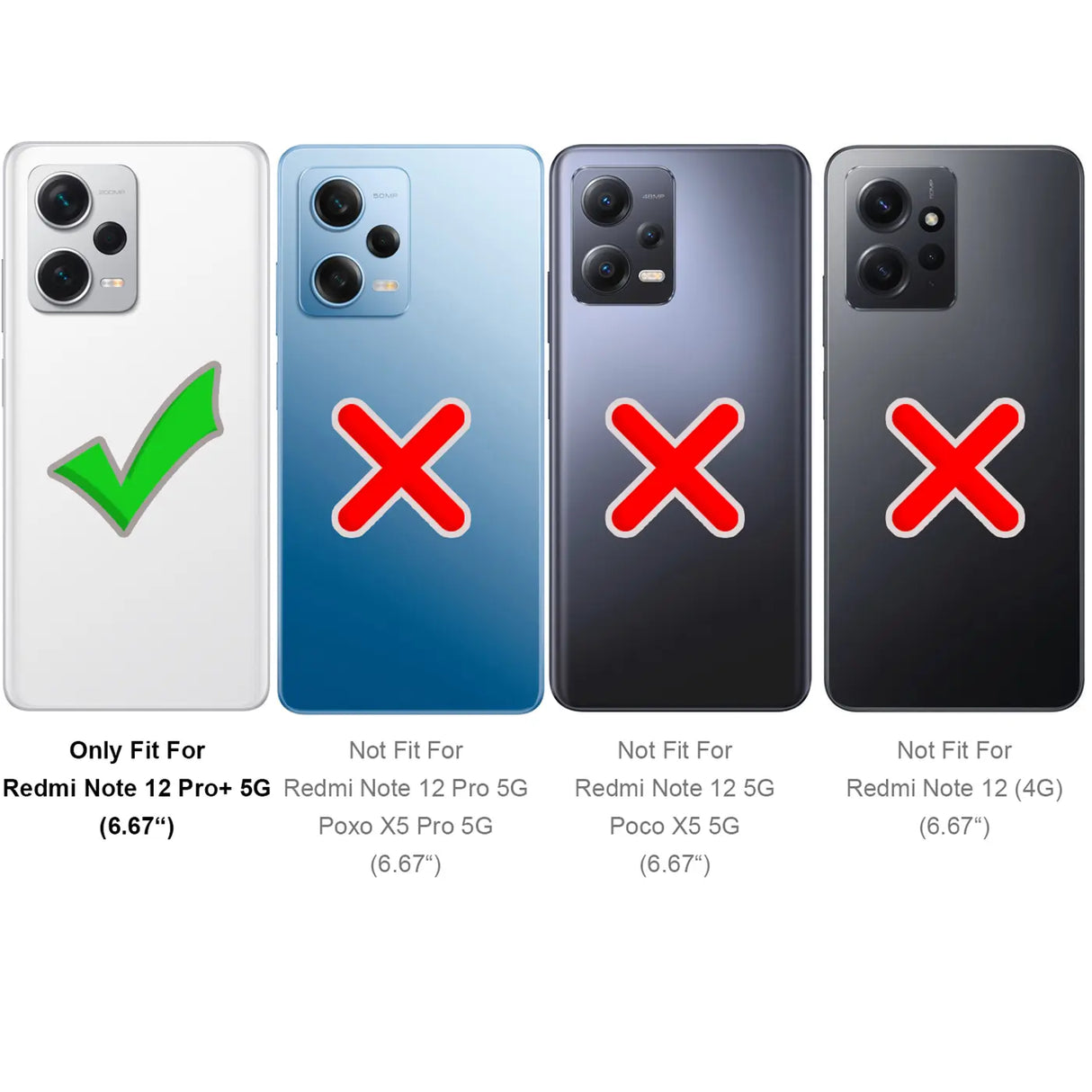 Durchsichtige Handyhülle für Xiaomi Redmi Note 12 Pro Plus 5G mit Anti-Vergilbung