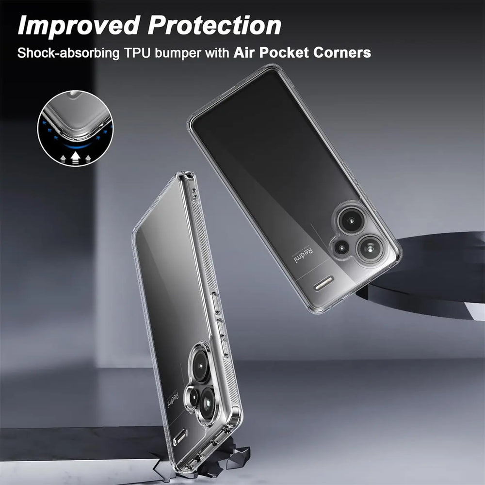 Durchsichtige Handyhülle für Xiaomi Redmi Note 13 Pro+ 5G mit Anti-Vergilbung