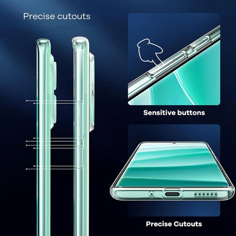 Durchsichtige Handyhülle für Xiaomi Redmi Note 14 Pro 5G mit Anti-Vergilbung