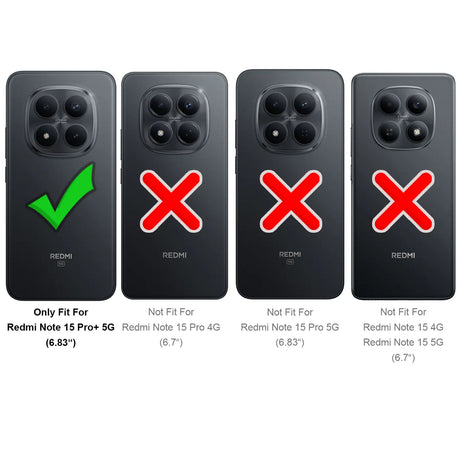 Durchsichtige Handyhülle für Xiaomi Redmi Note 15 Pro+ 5G mit Anti-Vergilbung