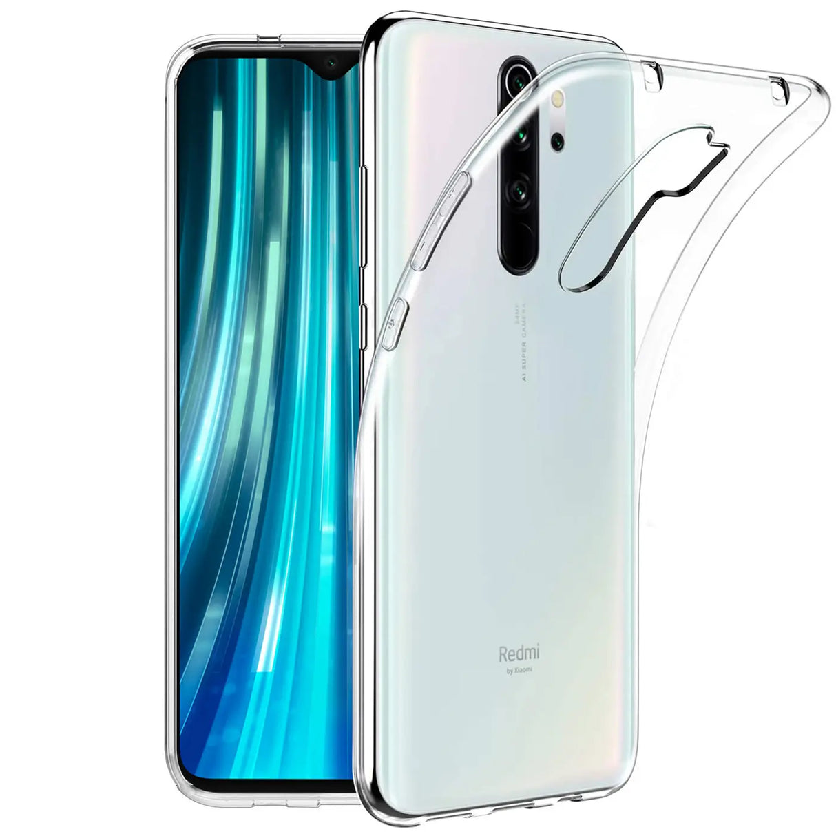 Durchsichtige Handyhülle für Xiaomi Redmi Note 8 Pro mit Anti-Vergilbung