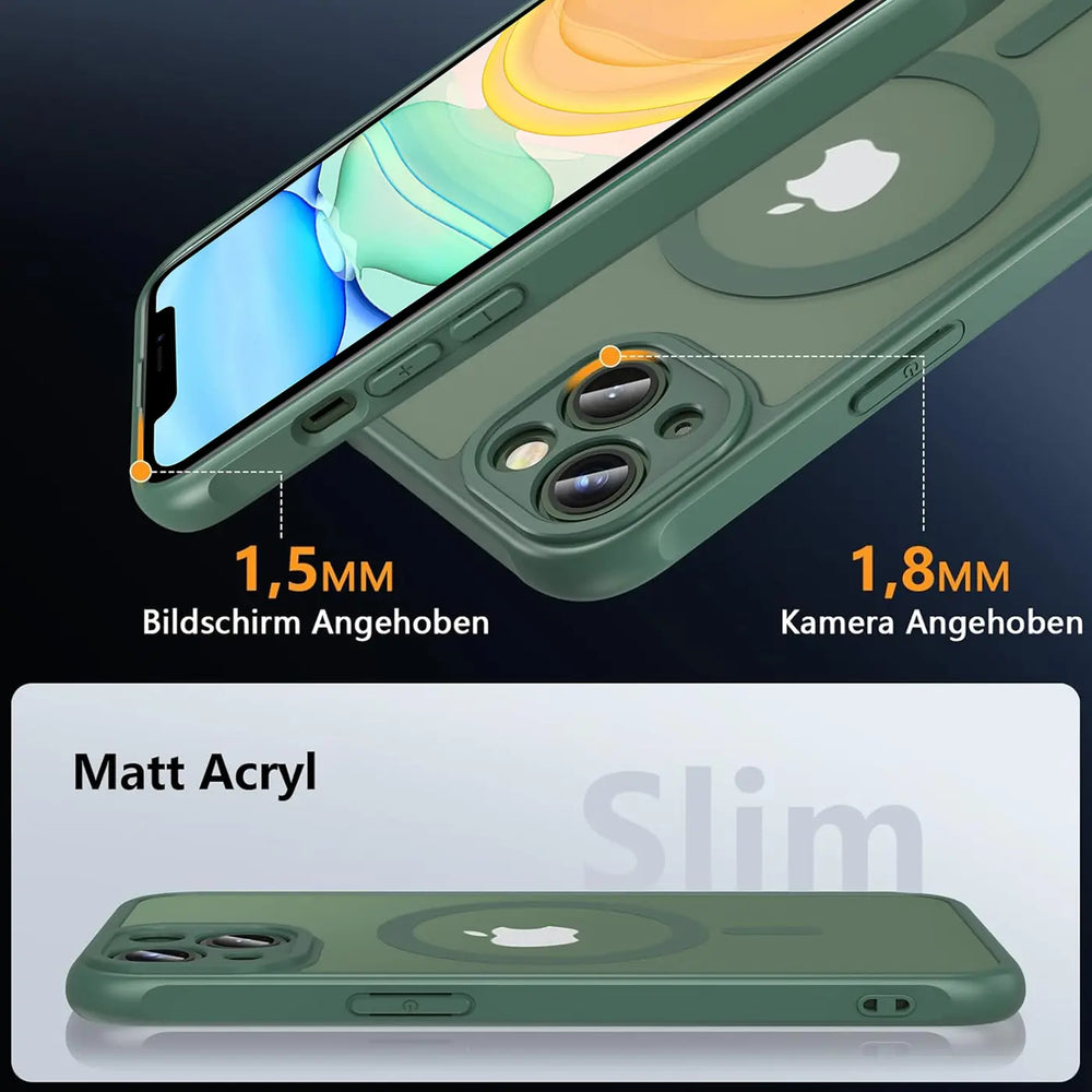 Apple iPhone 11 Hülle mit MagSafe, stoßfestem TPU-Material, erhöhter Kameraschutz und schlankem Design in verschiedenen Farben