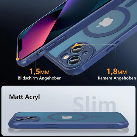 Apple iPhone 13 Hülle mit MagSafe, stoßfestem TPU-Material, erhöhter Kameraschutz und schlankem Design in verschiedenen Farben