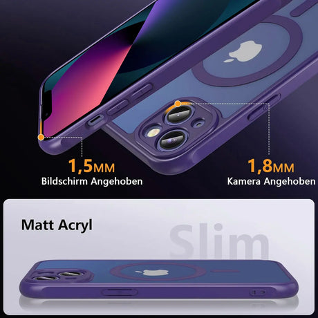 Apple iPhone 13 Hülle mit MagSafe, stoßfestem TPU-Material, erhöhter Kameraschutz und schlankem Design in verschiedenen Farben