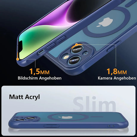 Apple iPhone 14 Hülle mit MagSafe, stoßfestem TPU-Material, erhöhter Kameraschutz und schlankem Design in verschiedenen Farben