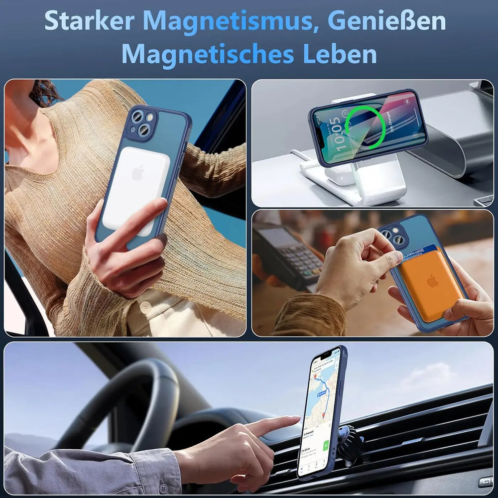 Apple iPhone 14 Hülle mit MagSafe, stoßfestem TPU-Material, erhöhter Kameraschutz und schlankem Design in verschiedenen Farben