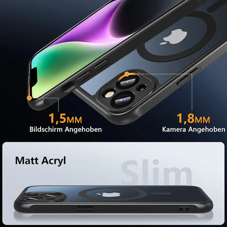 Apple iPhone 14 Hülle mit MagSafe, stoßfestem TPU-Material, erhöhter Kameraschutz und schlankem Design in verschiedenen Farben
