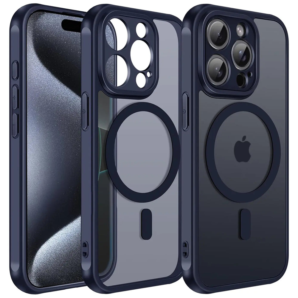 Apple iPhone 15 Pro Hülle mit MagSafe, stoßfestem TPU-Material, erhöhter Kameraschutz und schlankem Design in verschiedenen Farben