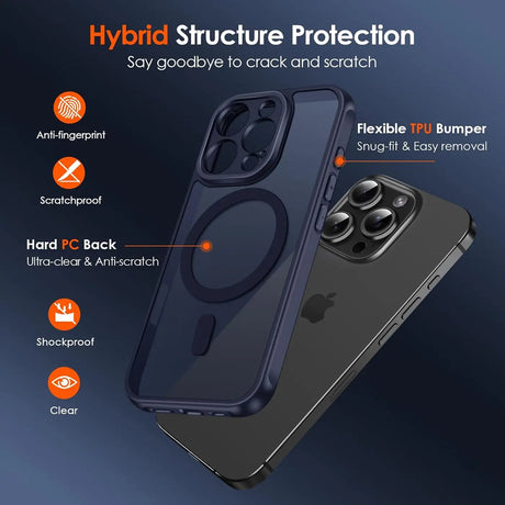 Apple iPhone 15 Pro Hülle mit MagSafe, stoßfestem TPU-Material, erhöhter Kameraschutz und schlankem Design in verschiedenen Farben