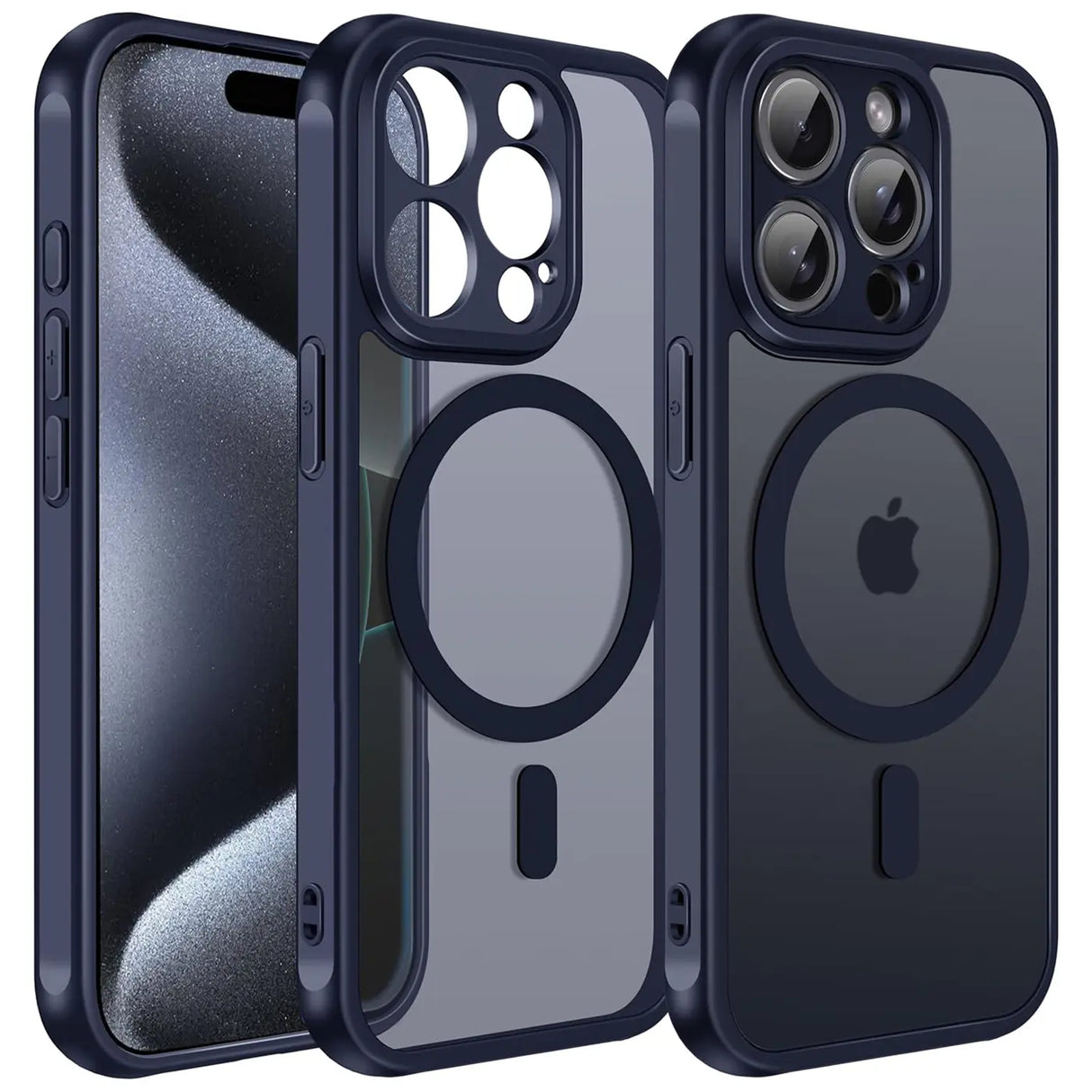 Apple iPhone 15 Pro Max Hülle mit MagSafe, stoßfestem TPU-Material, erhöhter Kameraschutz und schlankem Design in verschiedenen Farben