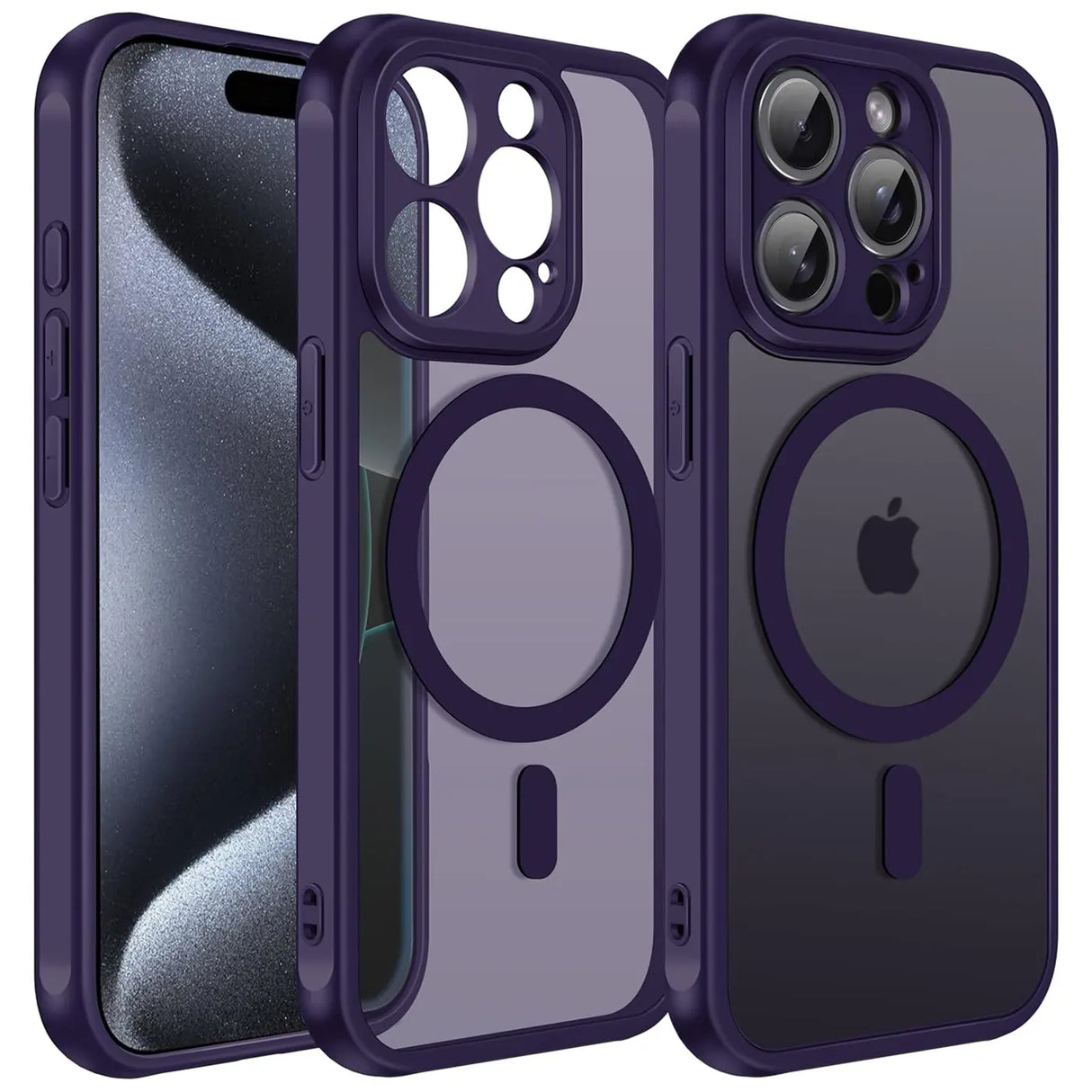 Apple iPhone 15 Pro Max Hülle mit MagSafe, stoßfestem TPU-Material, erhöhter Kameraschutz und schlankem Design in verschiedenen Farben