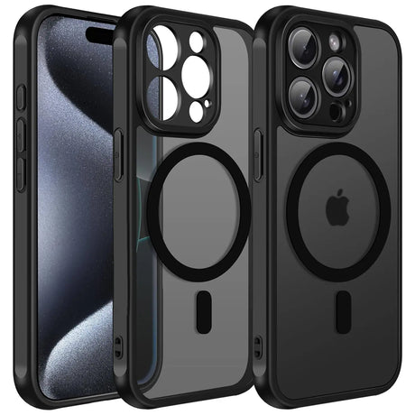 Apple iPhone 15 Pro Max Hülle mit MagSafe, stoßfestem TPU-Material, erhöhter Kameraschutz und schlankem Design in verschiedenen Farben