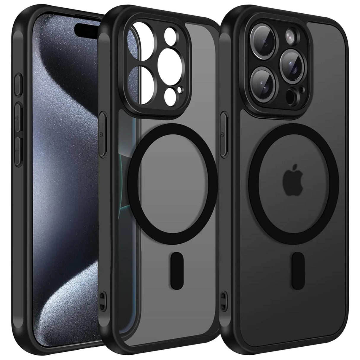 Apple iPhone 15 Pro Hülle mit MagSafe, stoßfestem TPU-Material, erhöhter Kameraschutz und schlankem Design in verschiedenen Farben