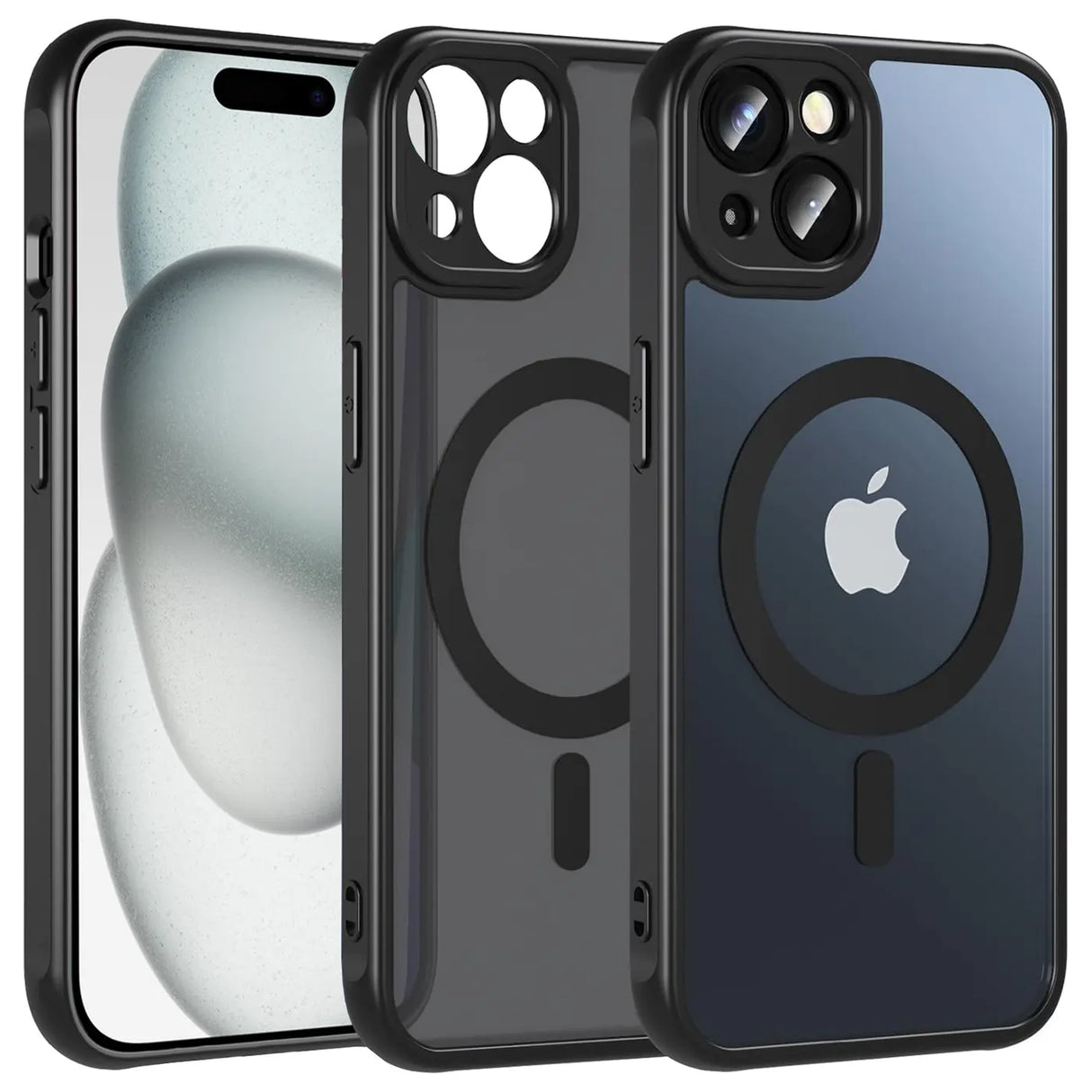 Apple iPhone 15 Hülle mit MagSafe, stoßfestem TPU-Material, erhöhter Kameraschutz und schlankem Design in verschiedenen Farben