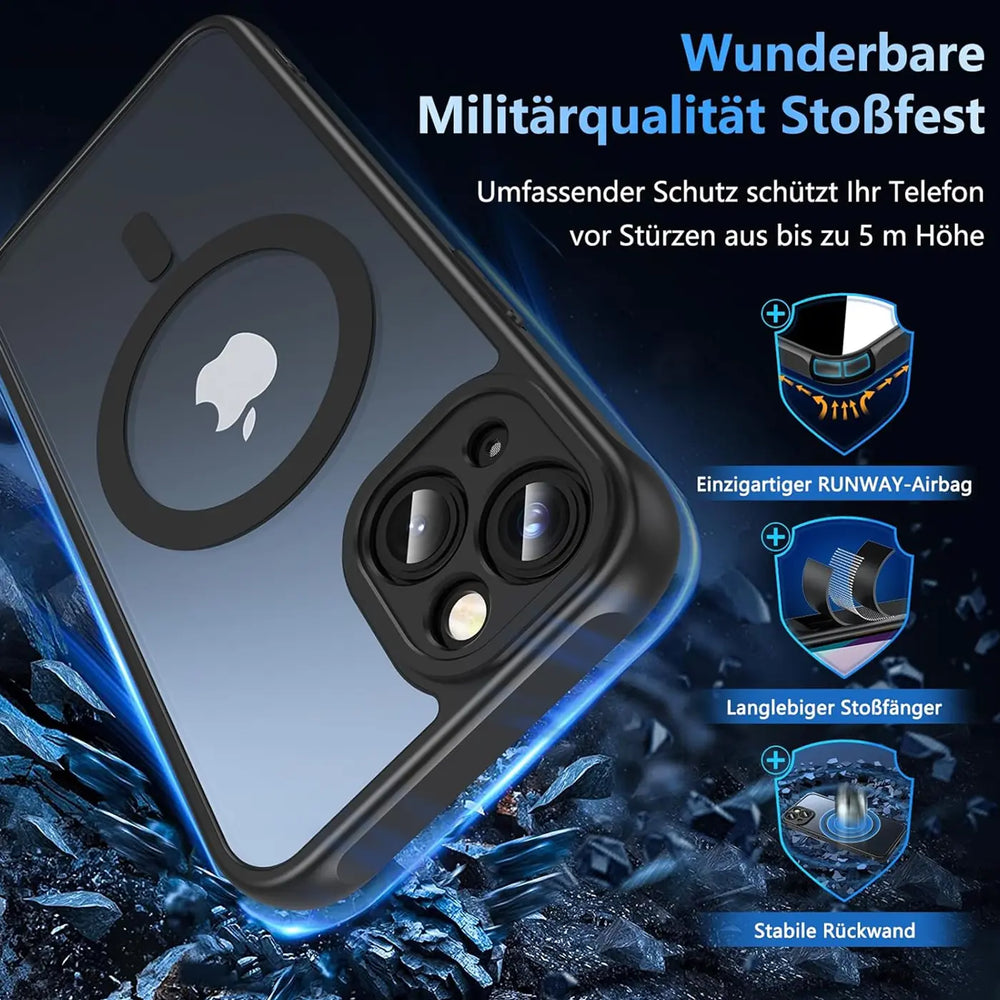 Apple iPhone 15 Hülle mit MagSafe, stoßfestem TPU-Material, erhöhter Kameraschutz und schlankem Design in verschiedenen Farben