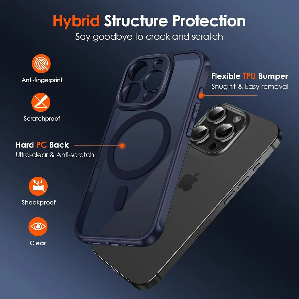 Apple iPhone 16 Pro Hülle mit MagSafe, stoßfestem TPU-Material, erhöhter Kameraschutz und schlankem Design in verschiedenen Farben