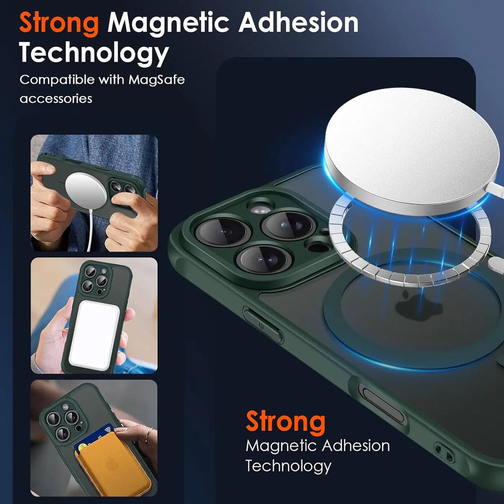 Apple iPhone 16 Pro Hülle mit MagSafe, stoßfestem TPU-Material, erhöhter Kameraschutz und schlankem Design in verschiedenen Farben