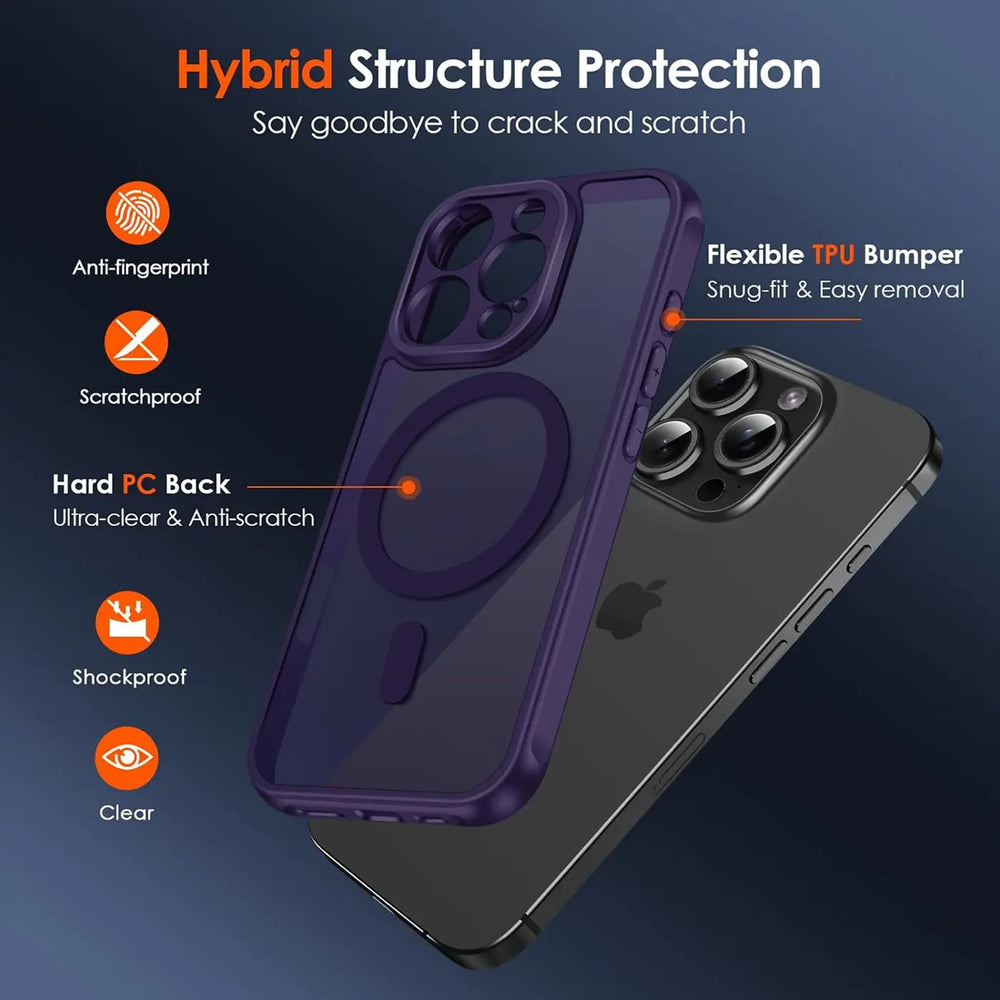 Apple iPhone 16 Pro Max Hülle mit MagSafe, stoßfestem TPU-Material, erhöhter Kameraschutz und schlankem Design in verschiedenen Farben