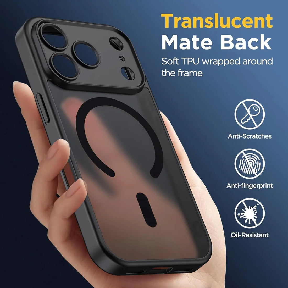 Matte Rückseite mit TPU-Rahmen