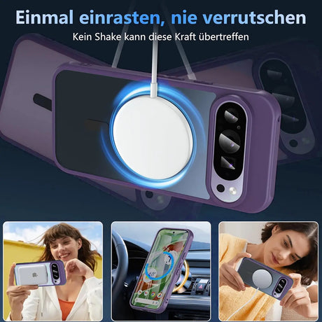 Google Pixel 9 Hülle mit MagSafe, stoßfestem TPU-Material, erhöhter Kameraschutz und schlankem Design in verschiedenen Farben