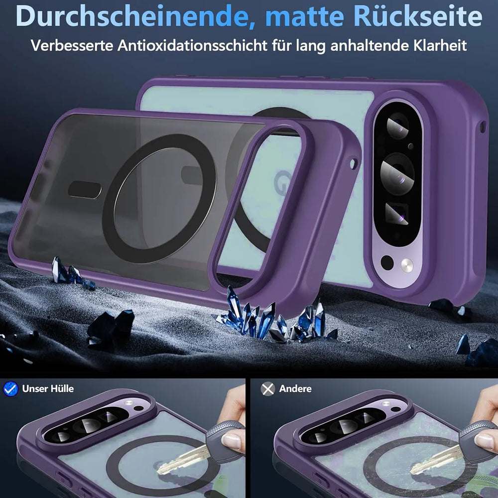 Google Pixel 9 Hülle mit MagSafe, stoßfestem TPU-Material, erhöhter Kameraschutz und schlankem Design in verschiedenen Farben