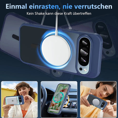 Google Pixel 9 Pro Hülle mit MagSafe, stoßfestem TPU-Material, erhöhter Kameraschutz und schlankem Design in verschiedenen Farben