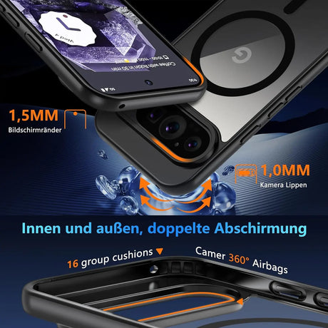 Google Pixel 9 Pro Hülle mit MagSafe, stoßfestem TPU-Material, erhöhter Kameraschutz und schlankem Design in verschiedenen Farben