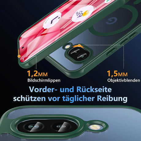 Google Pixel 9a Hülle mit MagSafe, stoßfestem TPU-Material, erhöhter Kameraschutz und schlankem Design in verschiedenen Farben